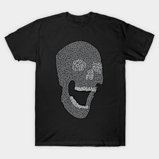 Leave a happy skull B/W T-Shirt